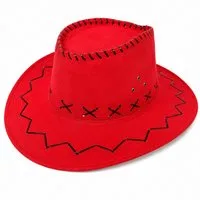 Funny Fashion Cowboy-Kostüm Kinder Cowboyhut im Wildlederlook mit Ziernähten