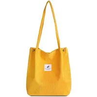 Zaewry Schultertasche Shopper Tasche Damen Groß Cord Tasche Tote Bag Strandtasche, für College Schule Arbeit Reisen Einkaufen