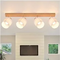 ZMH Deckenstrahler Deckenleuchte Vintage Schwenkbar 350° E14 Wohnzimmer, Augenschutz, ohne Leuchtmittel