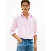 Tommy Hilfiger Langarmhemd FLEX POPLIN CLASSIC STP Regular Fit gestreift, Button-Down-Kragen
