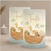 MeinBaby123® Papierdekoration 10 Windlichter Taufe, Taufe Deko, Taufe Windlicht, Lichthülle Taufe, Windlicht Taufe, Deko für die Taufe, Tischdeko für die Taufe
