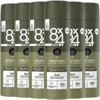 8x4 Deo-Spray Deo Spray Wild Oak 6 x 150ml maskulin-holzig Fresh Mind Effect®, 9-tlg.