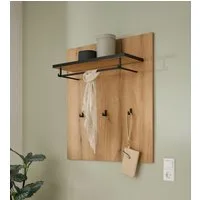 Home affaire Garderobenpaneel Cantara, Wandregal, Flurgarderobe mit Hutablage, Kleiderstange & Haken, vielseitig einsetzbar, in zwei Farben verfügbar, 79 cm breit