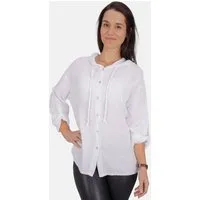 Seasons of April Hemdbluse Musselin Camila Oversized 100% Baumwolle Musselinbluse: Oversized, Halbarm & Kapuze