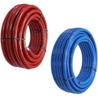 PipeTec Deutschland Verbundrohr Pipetec Vorgedämmtes Aluminium-Mehrschichtverbundrohr (DVGW), - Rollenrohr - Isolierung 6 mm blau