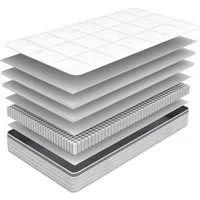 Taschenfederkernmatratze Härtegrad 5, mit Topper, mit abnehmbaren Bezug, 25cm HOCH 90x200 cm, Matratzen Perfekt, 25 cm hoch, (7 Zonen Matratze, Größe 90x200cm), Belastbar bis 300 kg