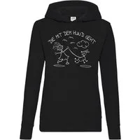 Youth Designz Kapuzenpullover Die Mit Dem Hund Geht Damen Hoodie Pullover mit trendigem Frontprint