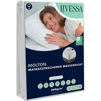 Matratzenschoner Molton Matratzenschoner - Matratzenauflage - Matratzenschutz livessa, Oberfläche Baumwolle - Moltonauflage - Inkontinenzunterlage waschbar