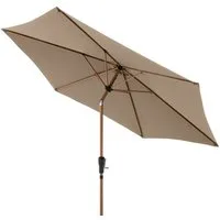 doppler® Sonnenschirm Doppler LIFE Lift ø 305 cm rund Woodstyle Mittelmastschirm Holz