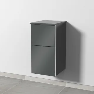 Sanipa 3way Unterschrank mit 2 Auszügen, Anthrazit-Glanz, BS14279 BS14279