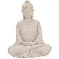 Bubble-Store Buddhafigur Buddha Figur sitzend in Stein-Optik (Buddha Figur 23 cm, 1 St., Buddha im Lotussitz), Buddha Dekofigur