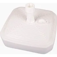 Prosperplast Kunststoffschirmständer Sonnenschirmständer Weiß 12L befüllbar Rattan Schirmständer Schirmhalt