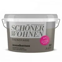 SCHÖNER WOHNEN FARBE Wandfarbe SW Trend Wandfarbe matt 1,0L manhattan 7513