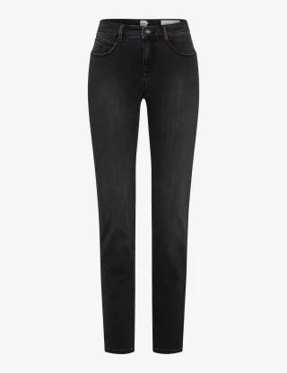 Brax Damen Five-Pocket-Hose Style MARY USED DARK GREY, denim dunkelgrau, Gr. 46K