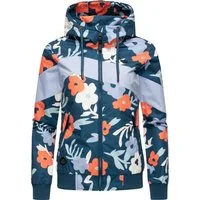 Ragwear Outdoorjacke Nuggie Block Flower modische Damen Freizeitjacke mit floralem Print