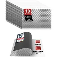 HASKYY Alubutyl Platten Dämmmatten 37x50cm 3,33m² Anti Dröhn Vibration PC-Lautsprecher