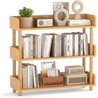 COSTWAY Bücherregal, Holz Standregal, Eckregal mit 5 offene Ebene