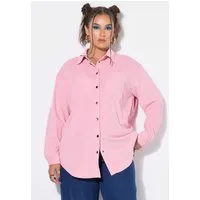 Studio Untold Hemdbluse Cord-Hemd Stretch oversized Hemdkragen Langarm