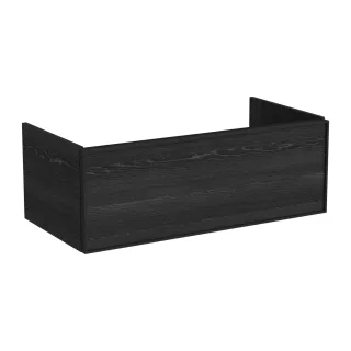 VitrA New Metropole Edge Waschtischunterschrank mit 1 Vollauszug 98 x 49 x 35 cm Schwarz,67396 67396