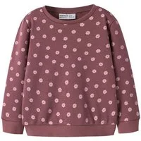 Name It Sweatshirt NMFDAVINA LS SWEAT FLEECE BRU NOOS in klassischer Form und mit tollem Alloverprint