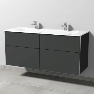 Sanipa 3way Glas-Set Glas-Waschtisch und Unterbau (BP208) 582x1300x487 BP2081B