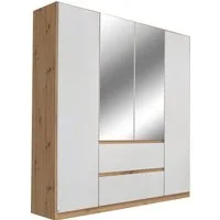 rauch Drehtürenschrank Schrank Garderobe MAINZ Breiten 91/136/181/226/271/315/360, Höhe 210cm (3 verschiedene Ausstattungen BASIC/CLASSIC/PREMIUM (inkl. SOFT-CLOSE) grifflose Front, Außentüren mit Push-to-Open Funktion MADE IN GERMANY