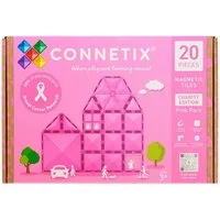 Connetix Magnetbausteine Pink Charity Set 20 Teile ab 3 kreatives Bauspiel Magnetspielbausteine