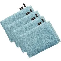 Vossen Waschhandschuh 4er Pack Waschhandschuh 22 x 16 cm Vegan Life, Frottier (Spar-Set, 4-St), Vegan