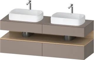 Duravit Qatego Konsolenwaschtischunterbau wandhängend Basalt Matt 1600x550x600 mm - QA4779030430010 QA4779030430010