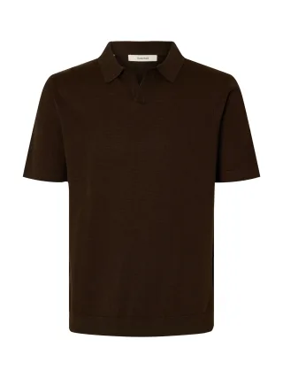 SELECTED MEN - SLHMATTIS SS LINEN BLEND OPEN POLO NOOS - Gr. - XL