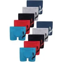 LOREZA Boxershorts 10er Pack Jungen Boxershorts - Adler - Bunt (Spar-Packung, 10-St)