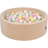 KiddyMoon Bällebad OK30V, (Bällepool mit bunten Bällen, 200-tlg., Bällepool mit bunten Bällen), Samt Bällebad Made in EU
