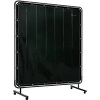 Stamos Welding Group Schutzwand Schweißschutzwand 174 x 174 cm Schweißvorhang Gestell Schweißerschutz, verschiedene Größen