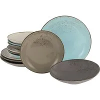 CreaTable Tafelservice Nature Collection Scandinavia (12-tlg), 4 Personen, Steinzeug