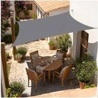 SUNULA Sonnensegel Balkon 160g/m² Polyester UV Schutz Sonnenschutz Terrasse Garten, Rechteckig, Anthrazit 2 x 3 m