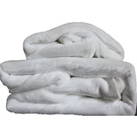 KH-Haushaltshandel Bettwäsche Winter Bettwäsche Teddy Fleece Flausch Plüsch 135x200+80x80cm, TeddyFleece, weiss, uni/einfarbig, super flauschige Winterbettwäsche