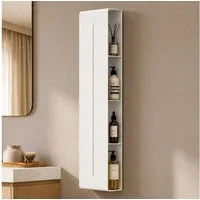 doporro Duschregal Wandregal Badezimmer Regal Schmal aus Metall mit 4 Etagen Reglo-16, Aus Kohlenstoffstahl, BTH: 90x20x9 cm