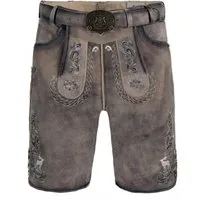 FUCHS Trachtenlederhose Trachtenlederhose Herren kurz Hellbraun Echtleder Bayerische Lederhose (1-tlg)