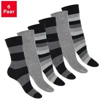 Footstar Socken Damen & Herren Ringel Socken (6 Paar)