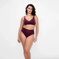 cfab (creamy fabrics) Tanga High-Waist Tanga, 3er Pack-Burgundy-XS