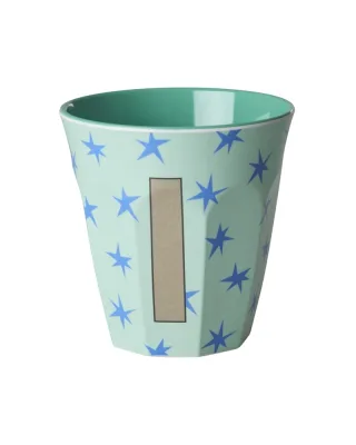 Rice Melamin Becher Buchstabe I/Stars/Grün 250ml