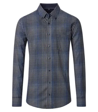 CASAMODA - Casual Fit: Freizeithemd blau - Gr. - XL