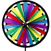 Wolkenstürmer Flug-Drache Windspiel Buntes Windrad mit Glasfaserstab für Balkon und Blumentopf, (Bunter Windspinner Duo als Gartendeko für Terrasse & Beet, 1-tlg), Buntes Windrad Duo 20 cm für Garten & Balkon