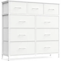 SONGMICS Kommode Schrank mit 5/6/7/8/9 Schubladen, Aufbewahrungsschrank, Stahl, MDF, Vliesstoff, für Schlafzimmer
