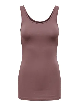 ONLY - ONLLIVE LOVE S/L TANK TOP NOOS Rose Brown - Gr. - S