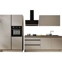 BASIC by Balculina Küchenzeile Isis B/T/H 335x60x210 cm, Breite 273 cm, wahlweise mit E-Geräten und Induktionskochfeld