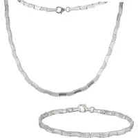 SilberDream Schmuckset SilberDream Collier & Armband glanz Silber (2-tlg., Schmucksets), Damen Schmucksets aus 925 Sterling Silber, Farbe: silber