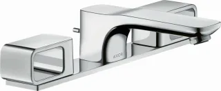 Hansgrohe 3-Loch Waschtischarmatur Axor Urquiola Standmodell chrom mit Platte, 11040000 11040000