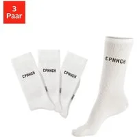 Copenhagen Studios Basicsocken (Packung, 3-Paar) mit Rippstruktur und Stickerei