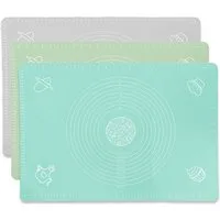 mixed24 Ausrollmatte XXL Silikon Backmatte Backunterlage 65x45cm Dauerbackmatte, Teigmatte Ausrollmatte